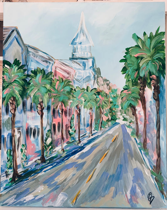 Downtown Charleston Painting 16x20