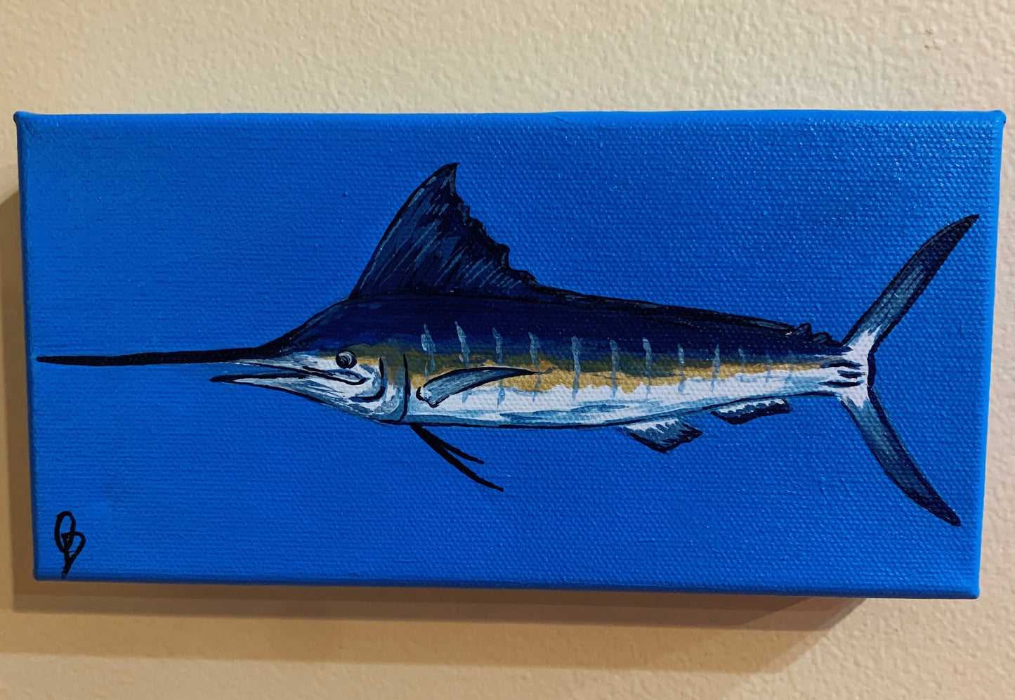 Blue Marlin Painting Mini